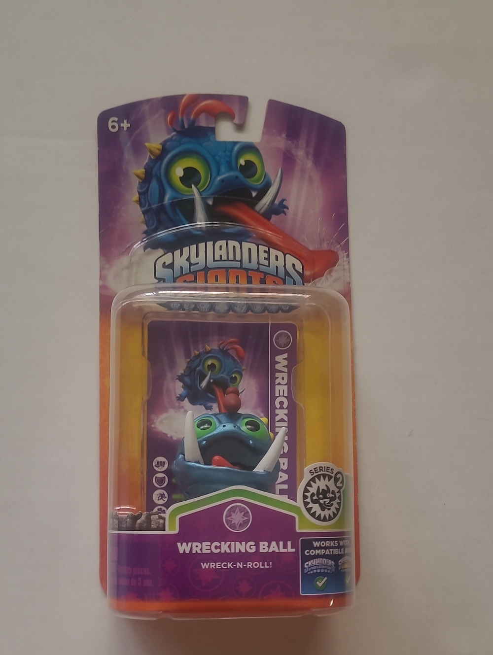 Skylanders Giants Wrecking Ball Wreck-N-Roll Series 2 CIB Complete in box w Card